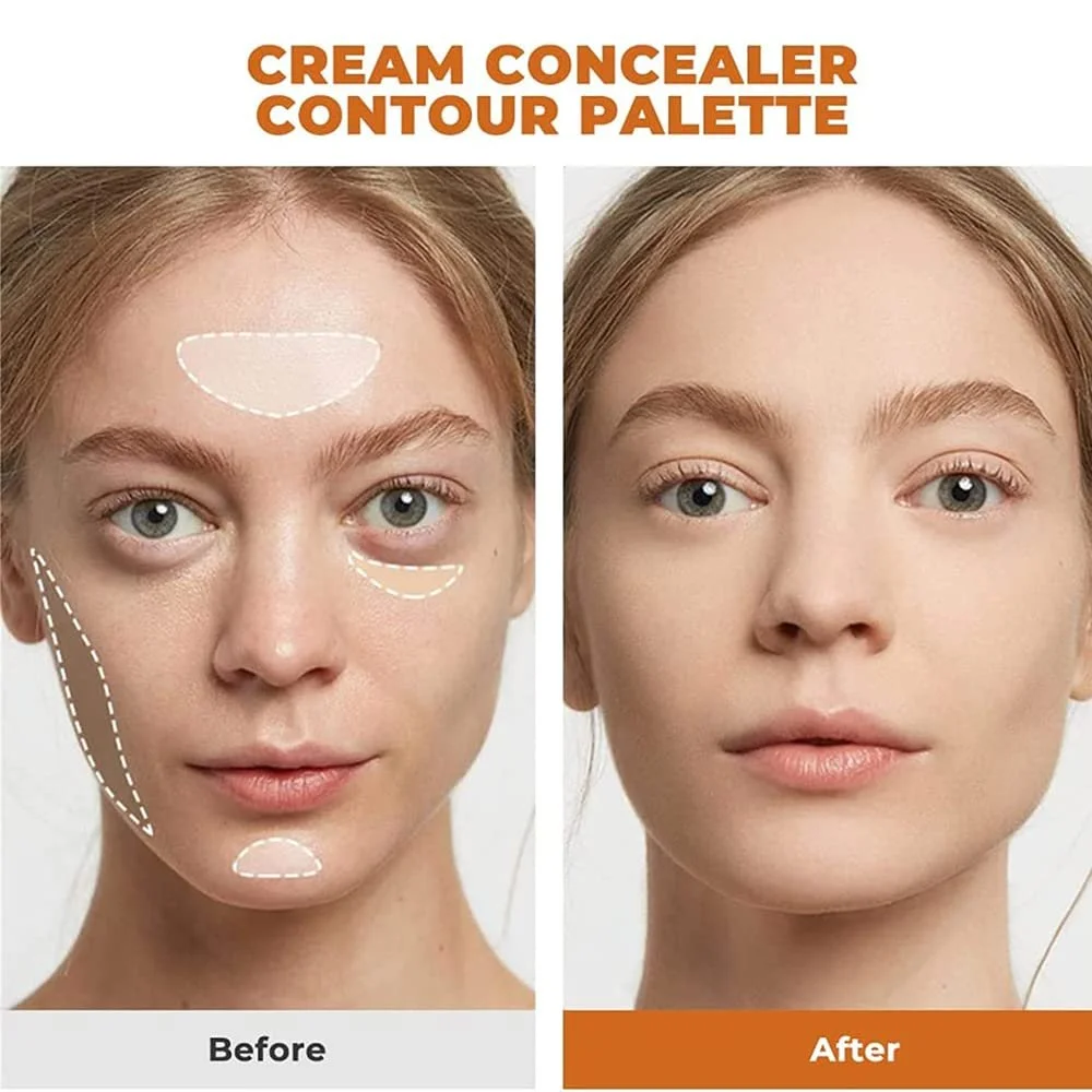 Палетка консилерів VIMIE Триколірна для маскування прищів, темних кіл (2 штуки), фото №6