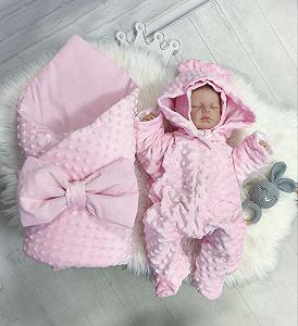 Купить Набор на выписку демисезон, утеплитель вынимается Плюш розовый - Фото 1 Набор на выписку демисезон, утеплитель вынимается Плюш розовый - Фото 1