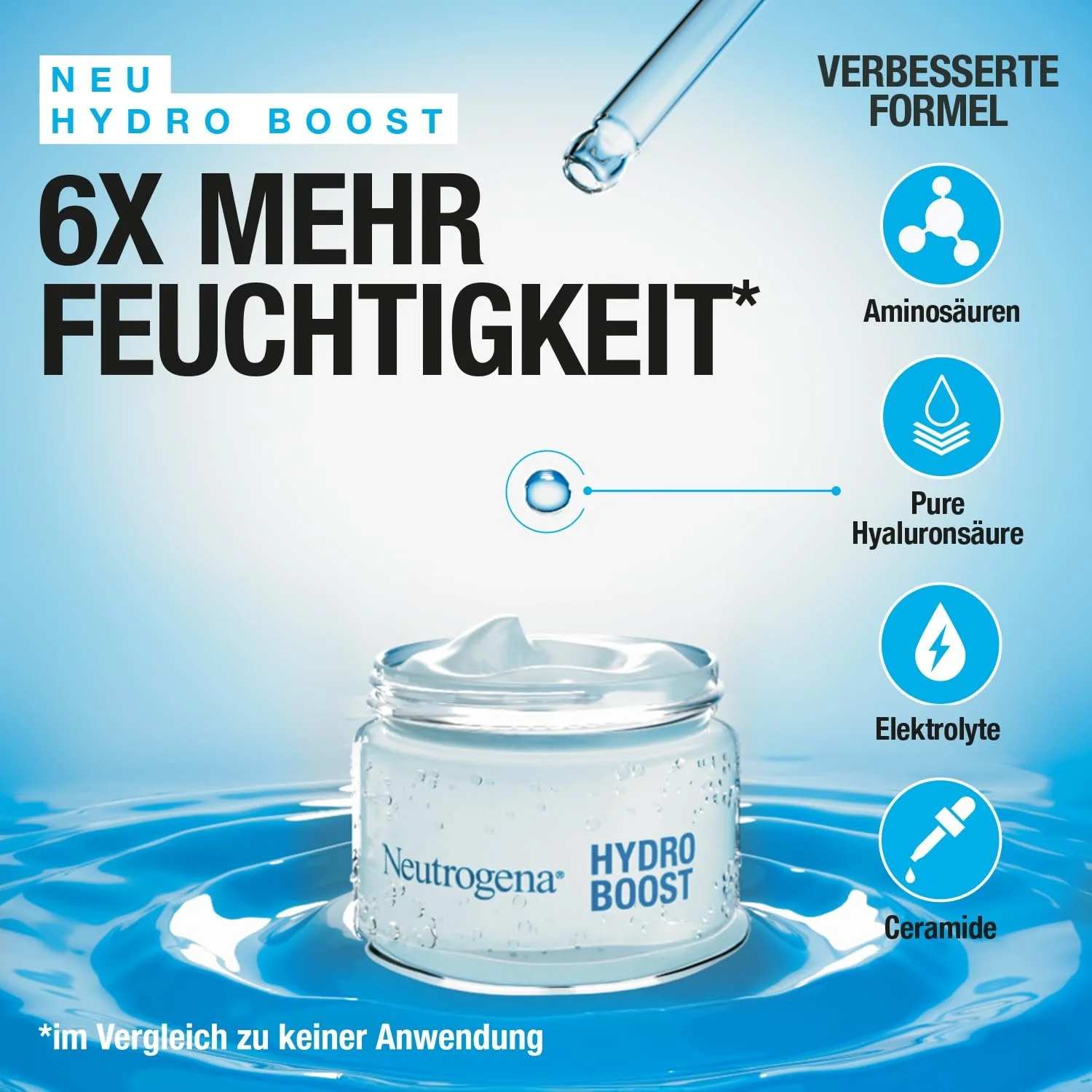 Крем-гель для обличчя Neutrogena Hydro Boost Aqua Cream для сухої шкіри 50 мл Oil Free Perfume Free, фото №4 Крем-гель для обличчя Neutrogena Hydro Boost Aqua Cream для сухої шкіри 50 мл Oil Free Perfume Free, фото №4