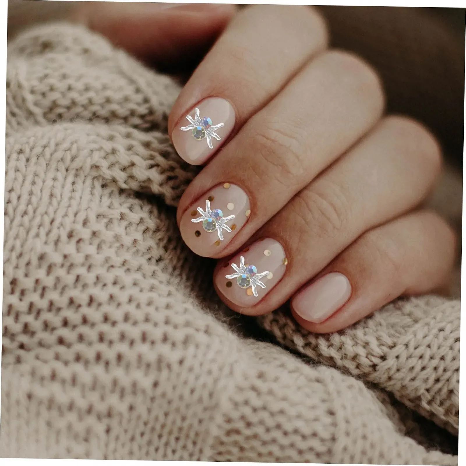 Украшения для ногтей Паук, 4 набора по 100 штук, фото №9