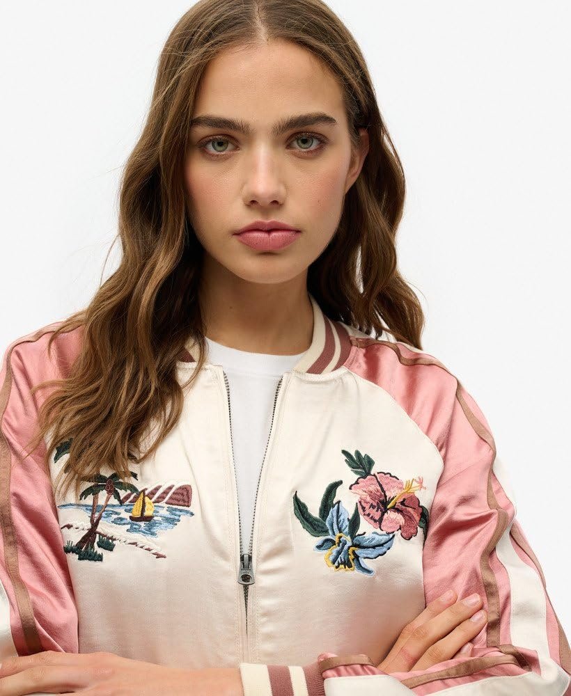 Бомбер Superdry Женский Embroidered Suikajan, фото №4