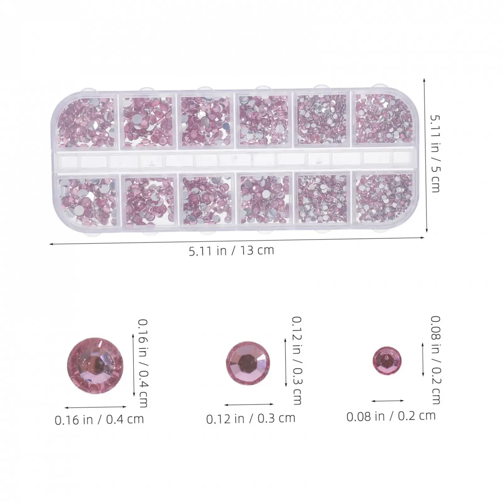 Стрази Акрилові Rosa Мікс Різних Розмірів, фото №2