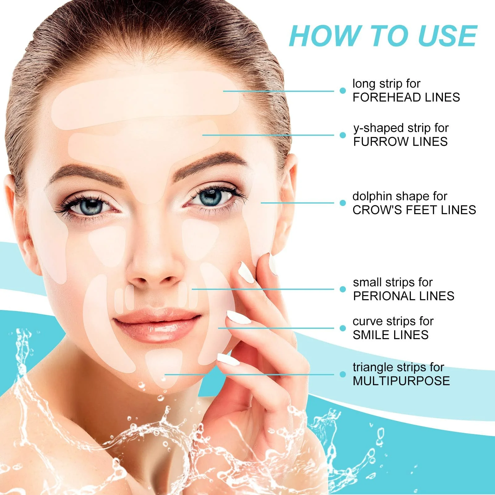 Пластирі для обличчя Face Lifting Tape 256 шт., пластирі від зморшок, силіконові, фото №3 Пластирі для обличчя Face Lifting Tape 256 шт., пластирі від зморшок, силіконові, фото №3