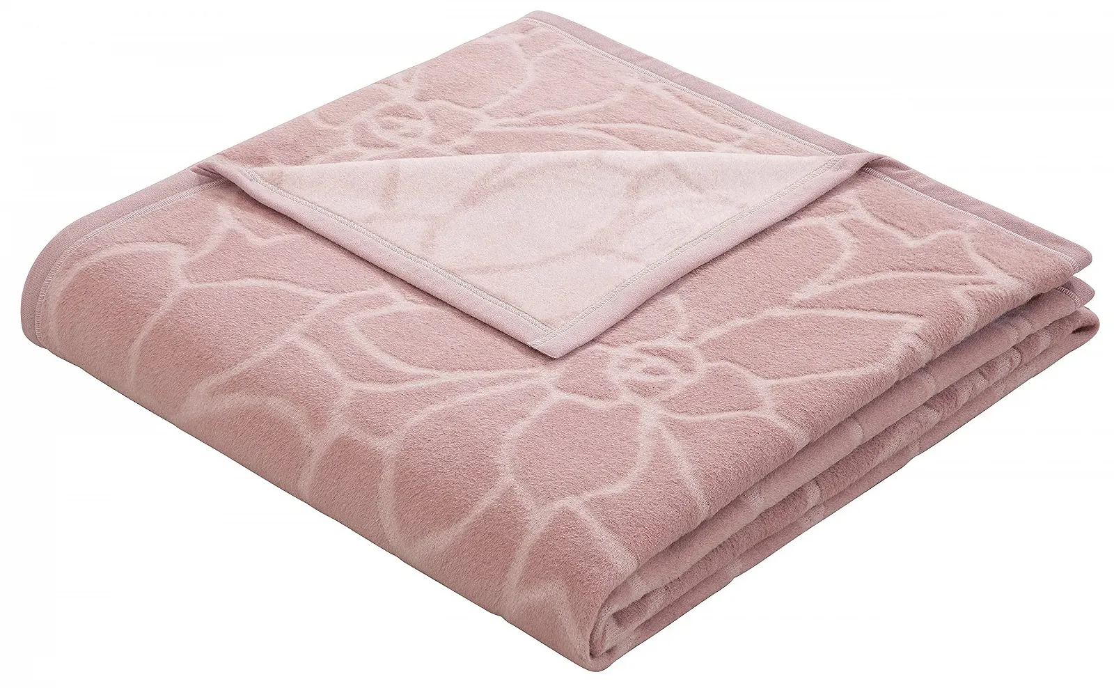 Плед Villeroy & Boch Cuddly Blanket Socculent Powder I Мягкий плед Розовый Смесь хлопка | Покрывало 150 x 200 см с рельефной структурой, фото №2