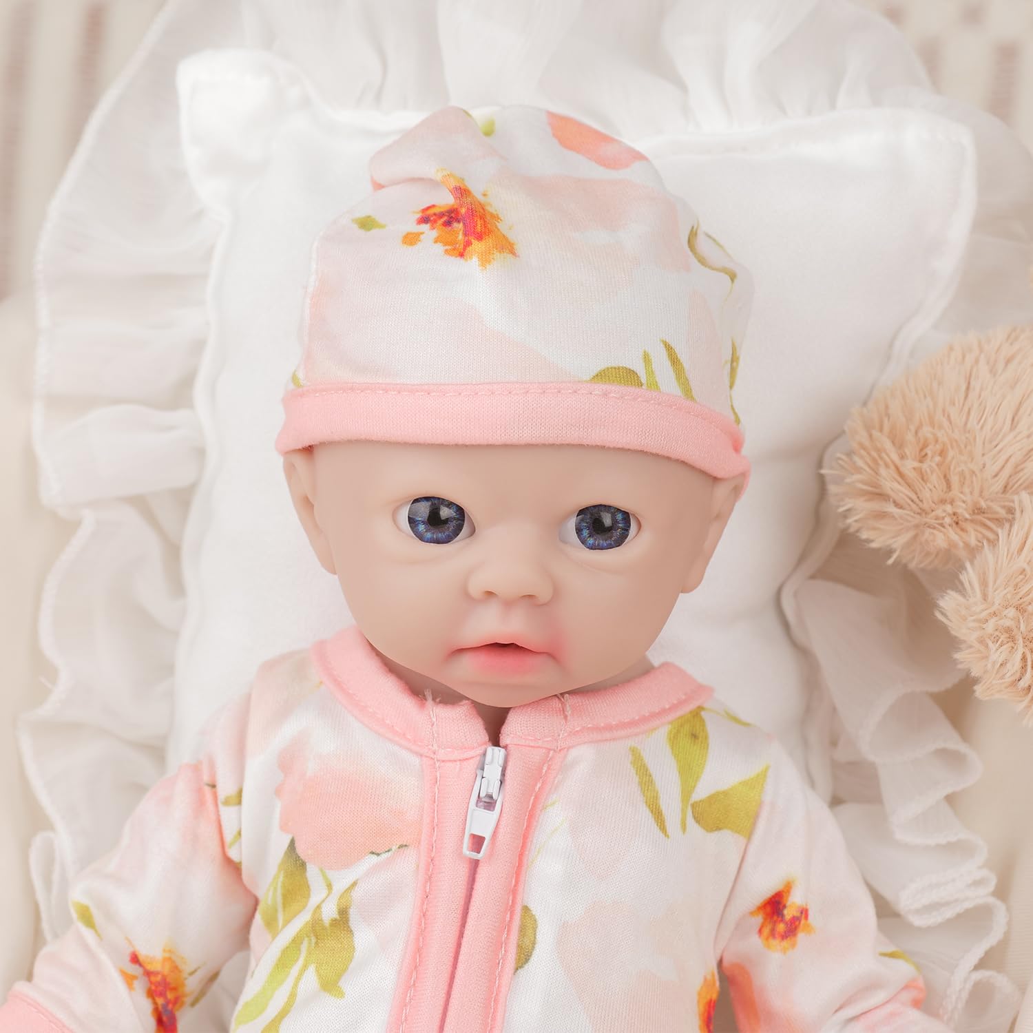 Кукла IVITA Full Body Silicone Reborn Newborn Baby Doll Can Eat Dummy 25 см, фото №3