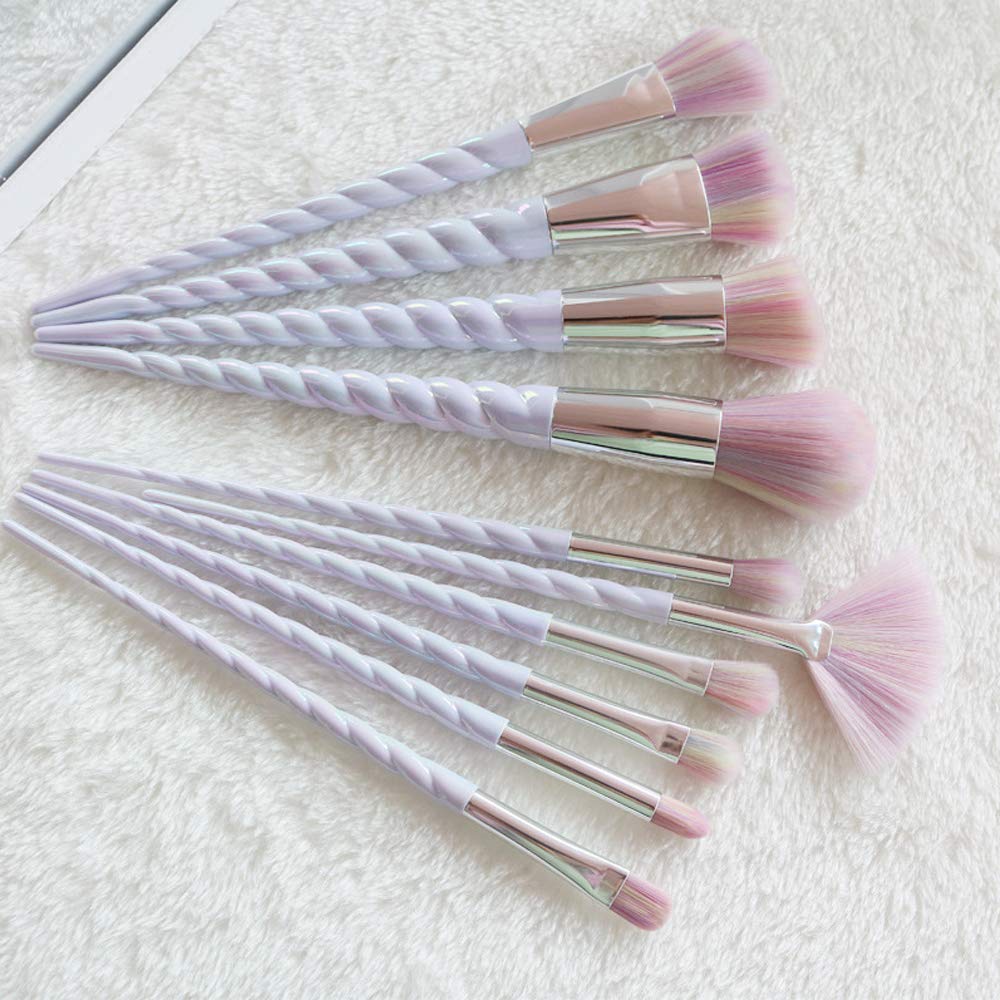 Набор кистей для макияжа Yang Xin Luxury Unicorn Series из шерсти для основы теней контурирования лица 10 шт., фото №2