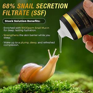 Ночная маска для обертывания с коллагеном Snail Slime, коллагеновая маска для лица, органическая коллагеновая маска-пленка для глубокого питания кожи, корейский уход за кожей, с кисточкой synthetic.ua - Фото 1