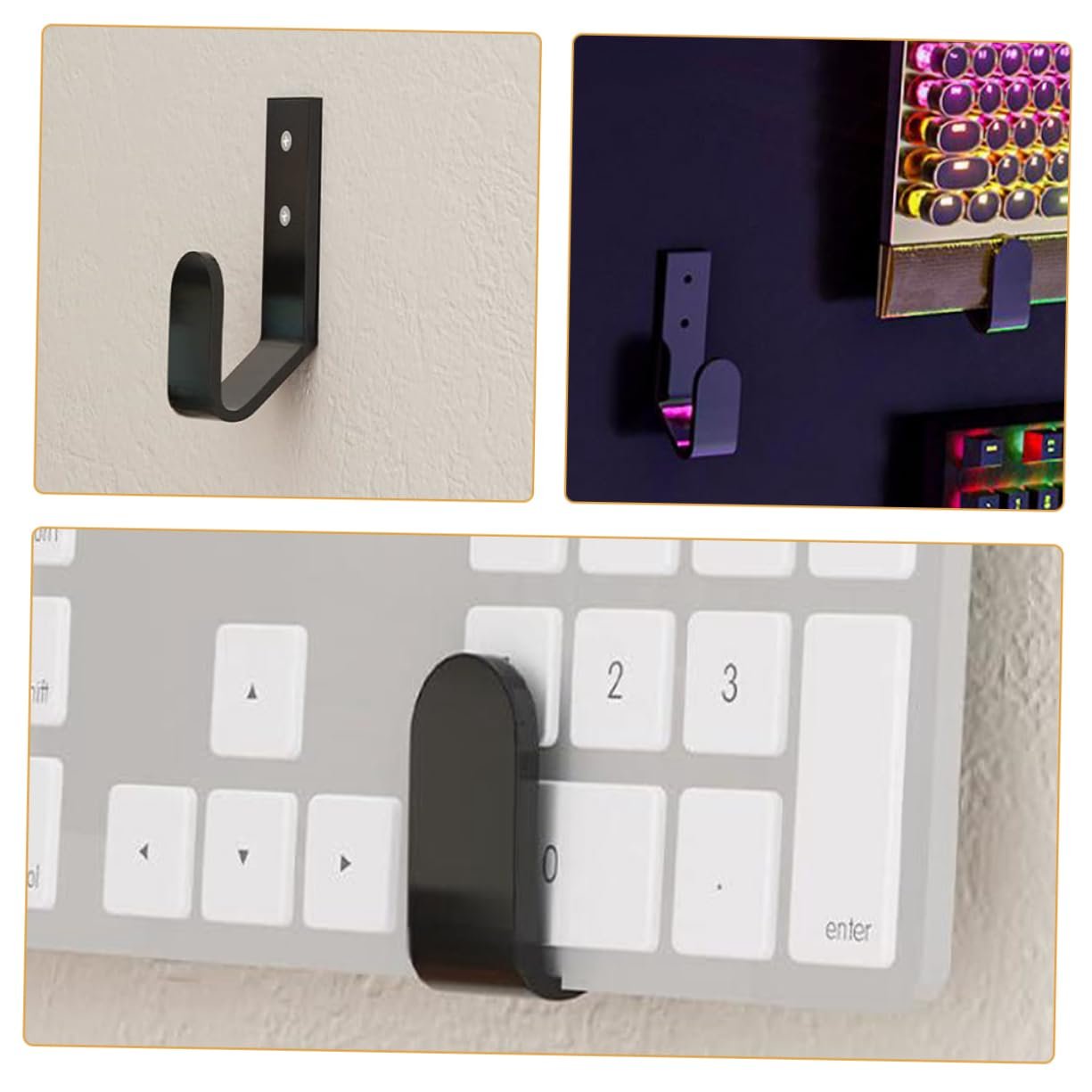 Настенное крепление для клавиатуры DOITOOL, 4 шт., совместимое со всеми моделями клавиатур, многофункциональное для офиса, игр, современный, минималистичный дизайн, фото №9
