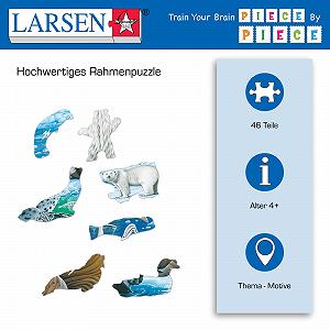 Пазл-рамка Larsen FH42 Polar Bears, Walrus, Arctic Pack Ice 46 деталей synthetic.ua - Фото 1