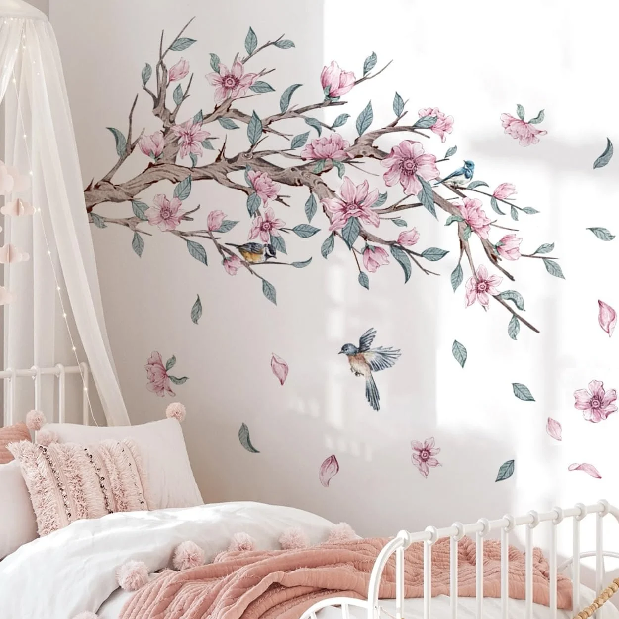 Наклейка на стіну WandSticker4U XXL Cherry Blossom Tree 120 x 100 см Pastel Colours, фото №3