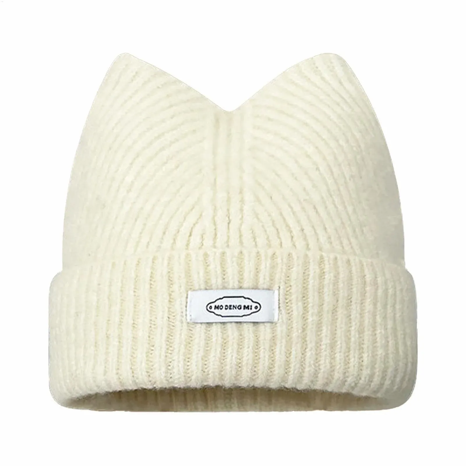 В'язана шапка з котячими вушками Тепла та вітрозахисна зимова, фото №1