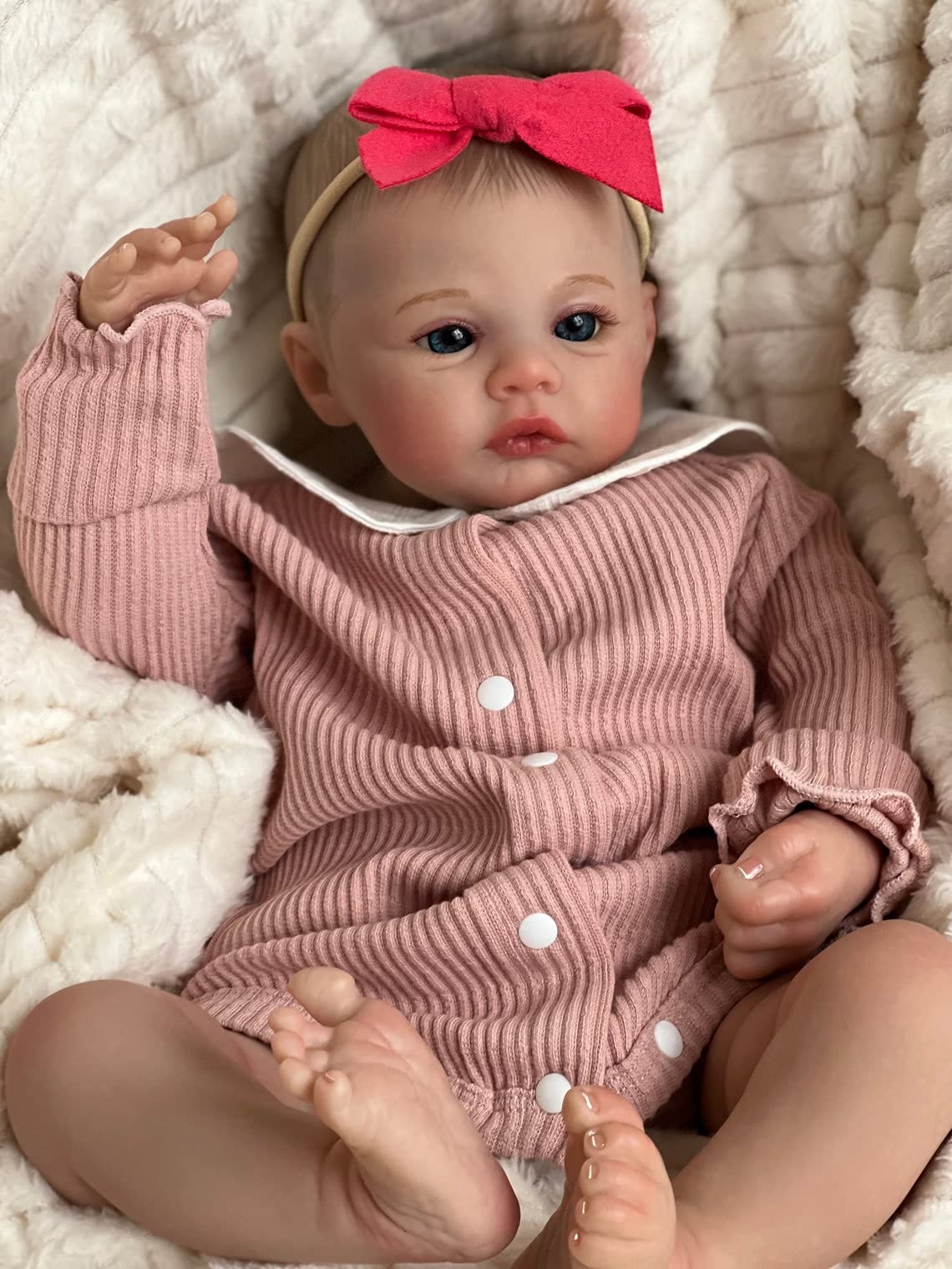 Лялька Zero pam Reborn Baby 48 см Реалістична силіконова дитяча дівчина з м'яким тілом з 3 років, фото №6