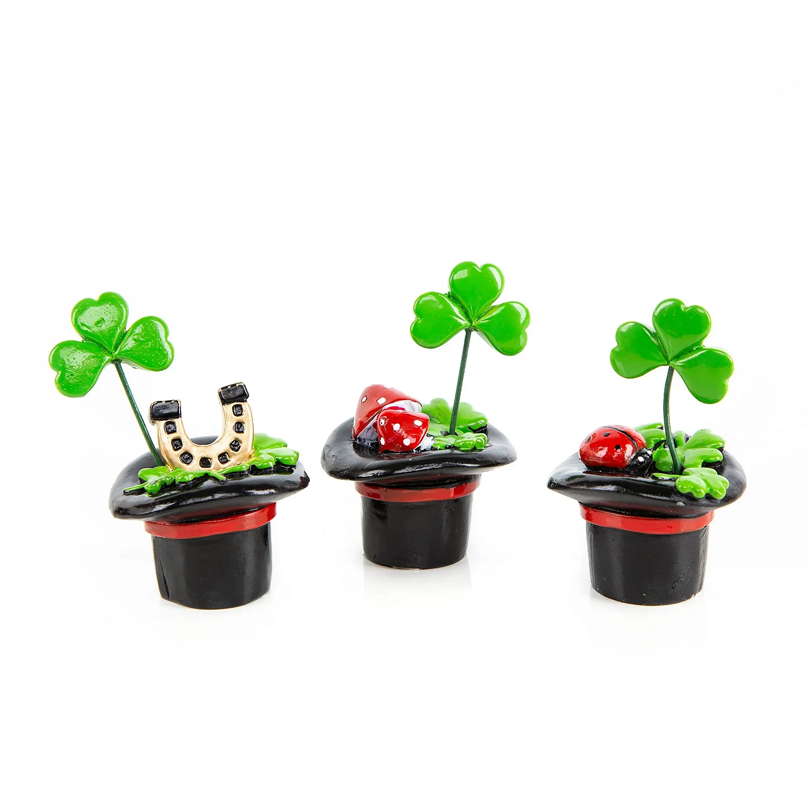 Сувенір Logbuch-Verlag 3 Щасливі талісмани Конюшина Підкова 7 см, фото №1