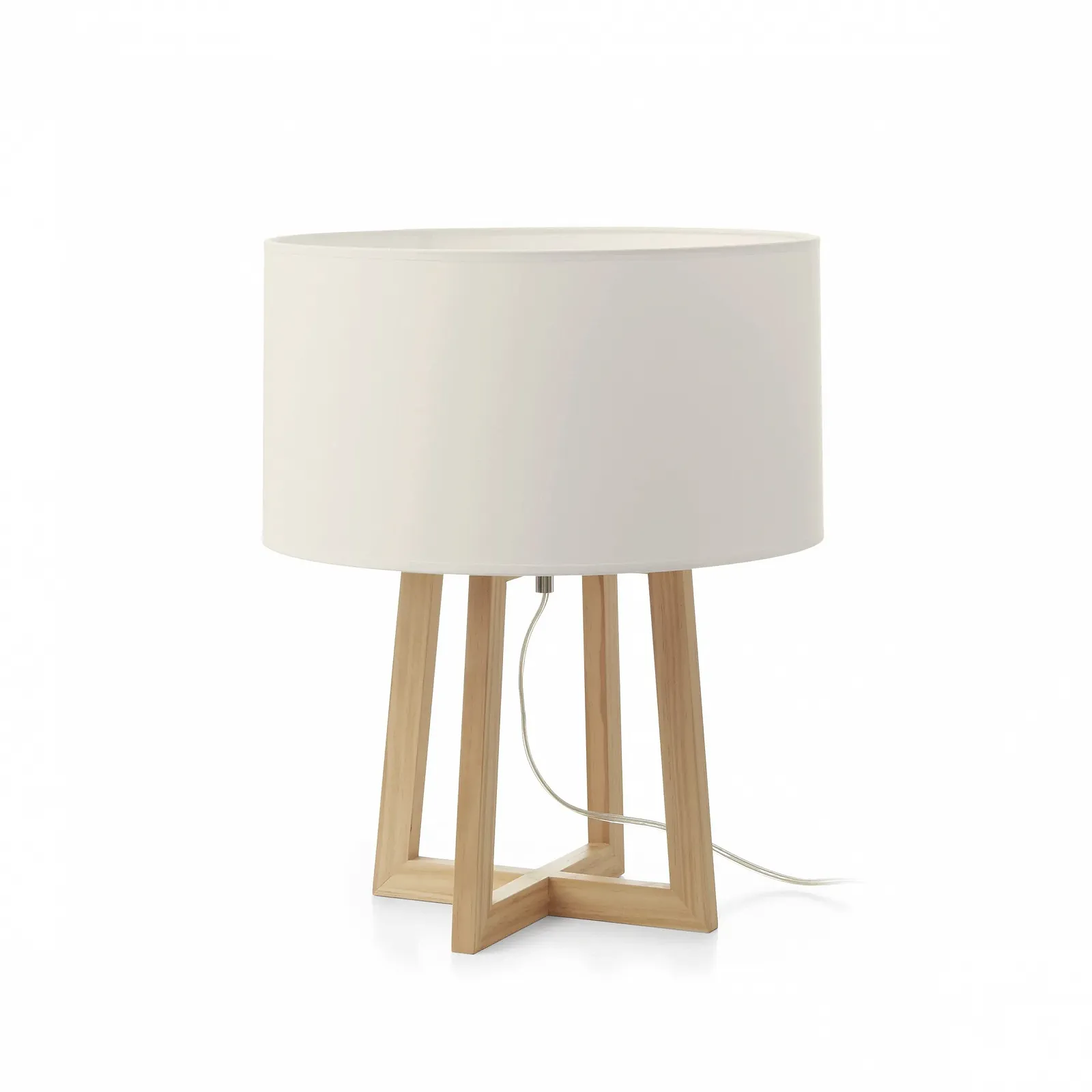 Настільна лампа KARA Beech Wood White E27 IP20, фото №1