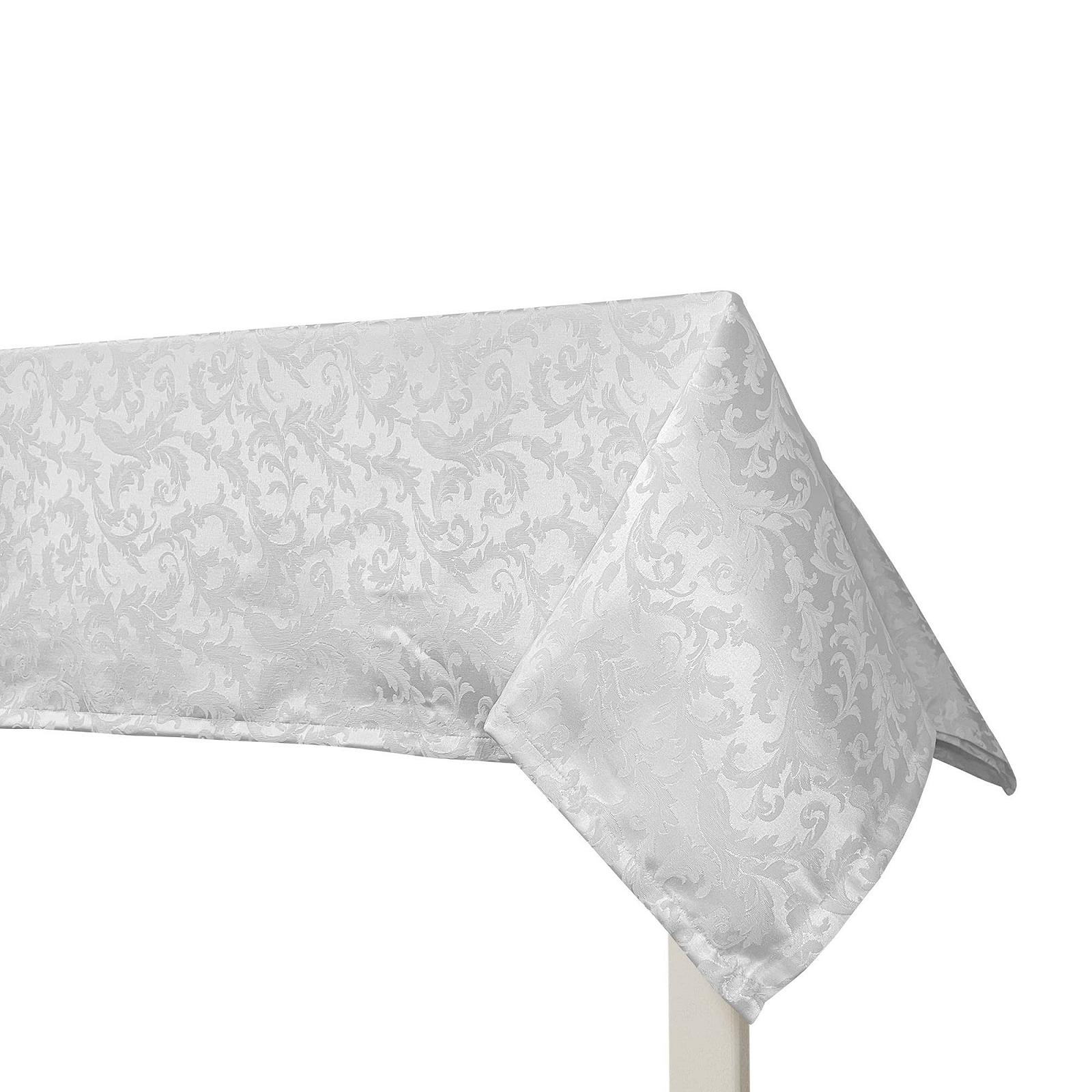 Скатертина Giovanni Dolcinotti Прямокутна Jacquard Damask Різдвяна Біла 140 x 220 см, фото №3