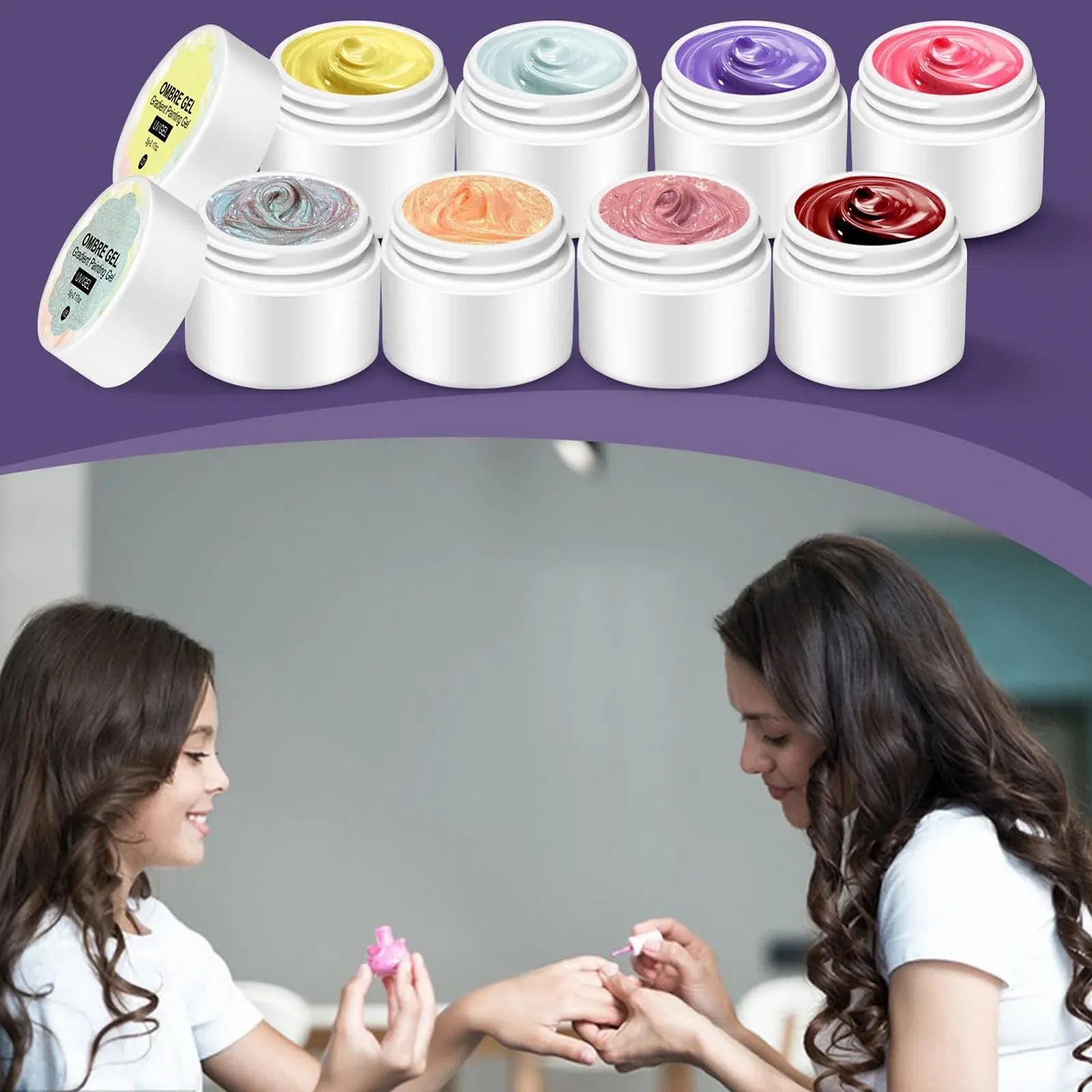 Гель-лак Patting для ногтей, градиент для художественного дизайна ногтей, 8 цветов, креативная палитра, дизайн ногтей, маникюр для женщин и девушек, фото №9 Гель-лак Patting для ногтей, градиент для художественного дизайна ногтей, 8 цветов, креативная палитра, дизайн ногтей, маникюр для женщин и девушек, фото №9