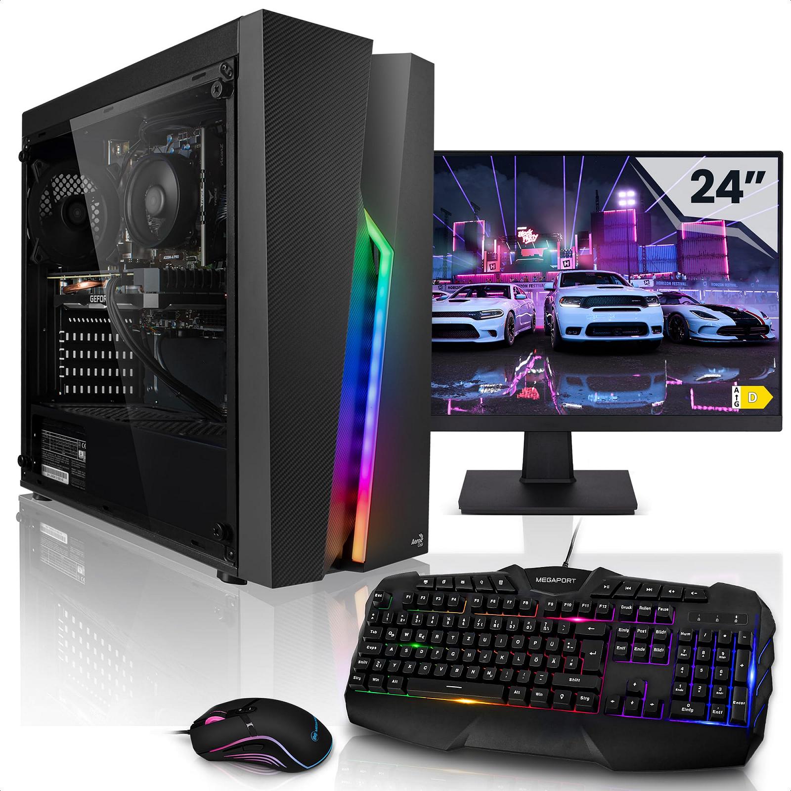 Комплект ПК Megaport Intel Core i5-11400F Монітор 24 Дюйма GeForce RTX3050 6GB 16GB DDR4 500GB M.2 SSD Windows 11 Геймінг Комплект, фото №1