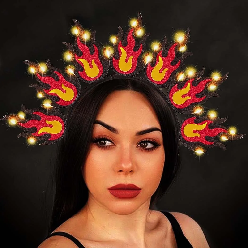 Обруч Reaky Світний з LED полум'ям Блискучий, фото №7