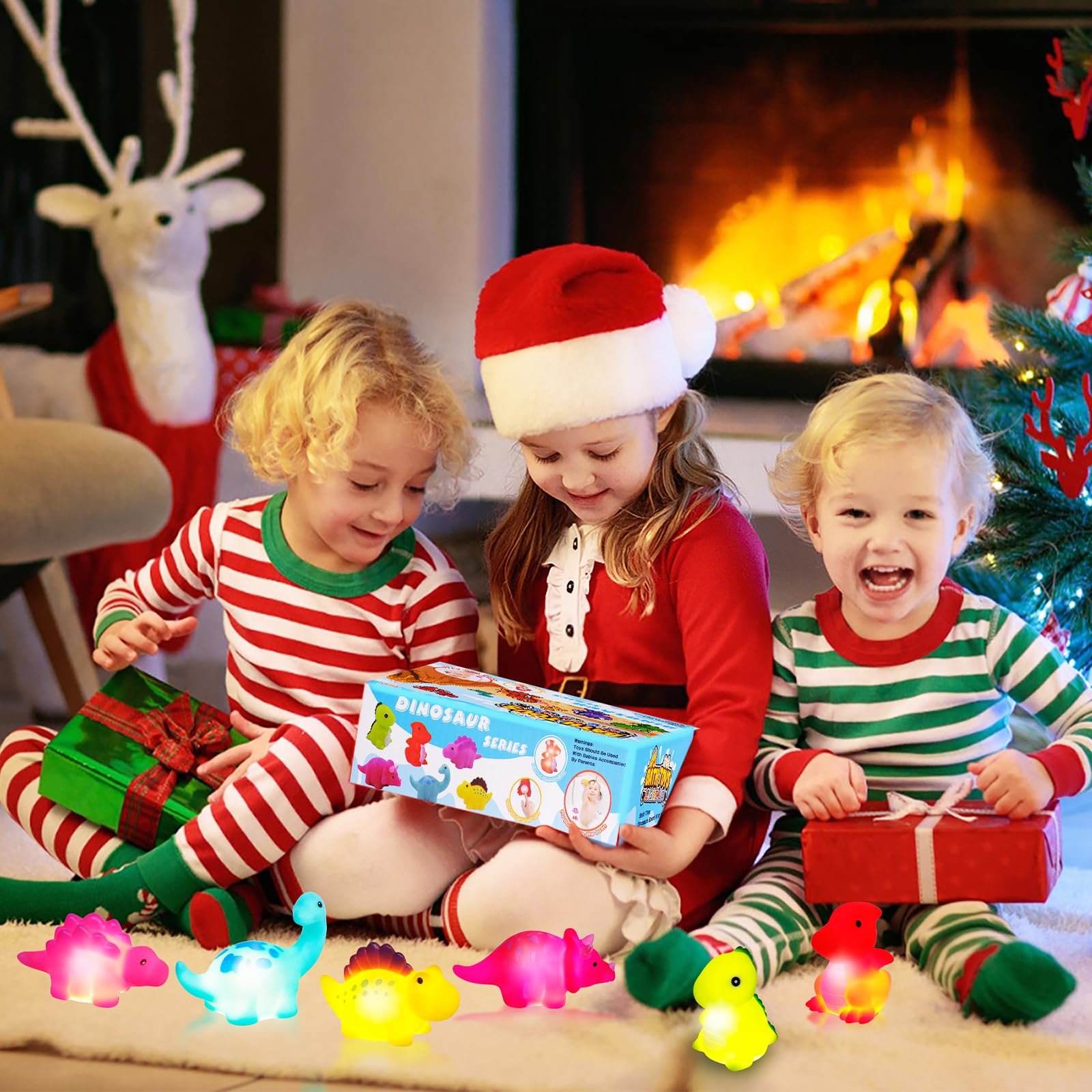 Іграшка для ванни Динозавр З підсвічуванням (6 шт.), фото №7