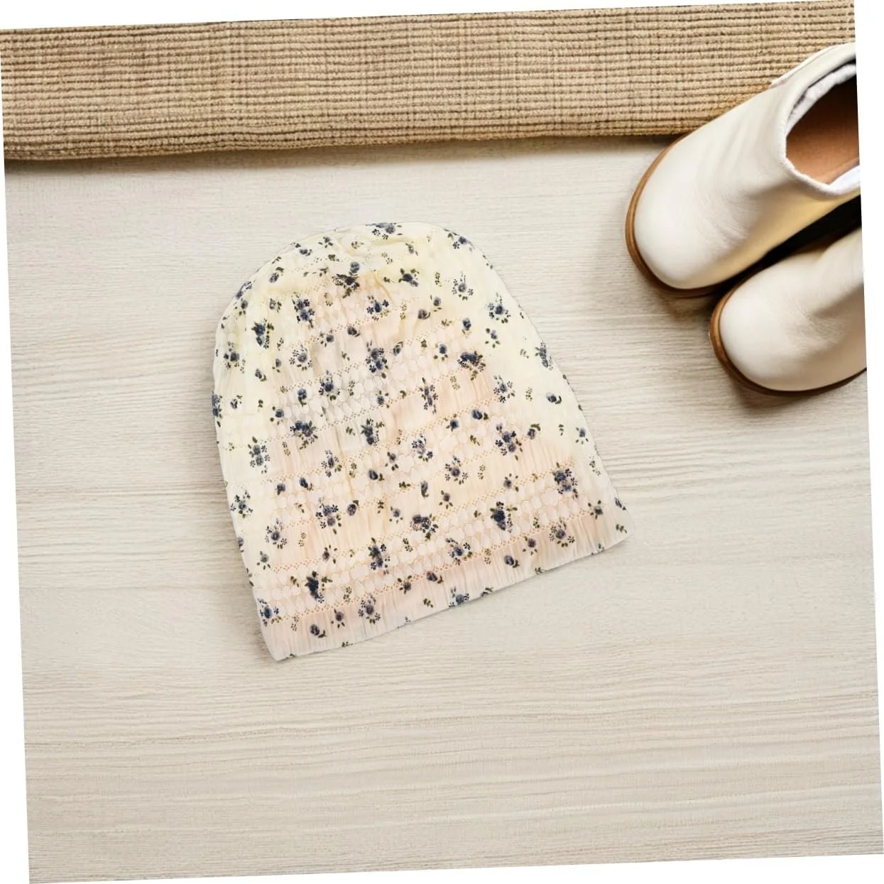 Шапка OATIPHO Багатофункціональна бежева з мереживом, фото №5 Шапка OATIPHO Багатофункціональна бежева з мереживом, фото №5