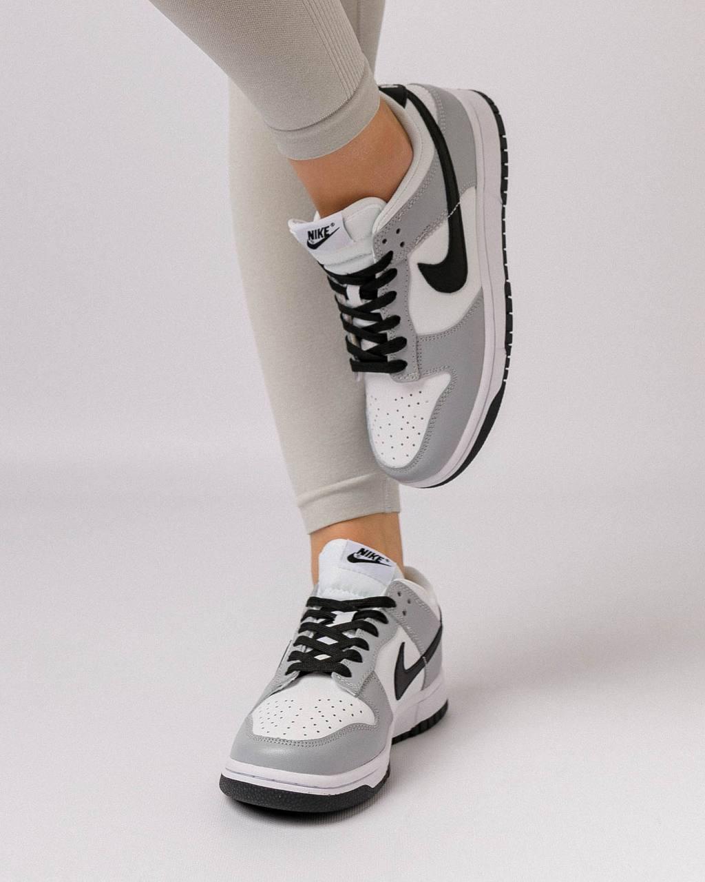 Кроссовки женские Nike SB Dunk Low Pro серые кожаные кеды найк сб данк демисезонная обувь, фото №8