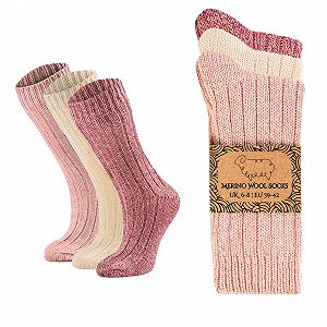 Женские Шерстяные Носки 3 шт Термоноски Теплые Зимние Носки Мягкие Удобные Шерстяные Смесовые Толстые Зимние Носки для Ботинок Набор для Походов - Фото 1