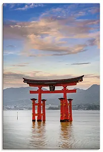 Картина на полотні ARTLAND Itsukushima Shinto Shrine Gate Sunset Japan Hiroshima U5GU 40 x 60 см - Фото 1