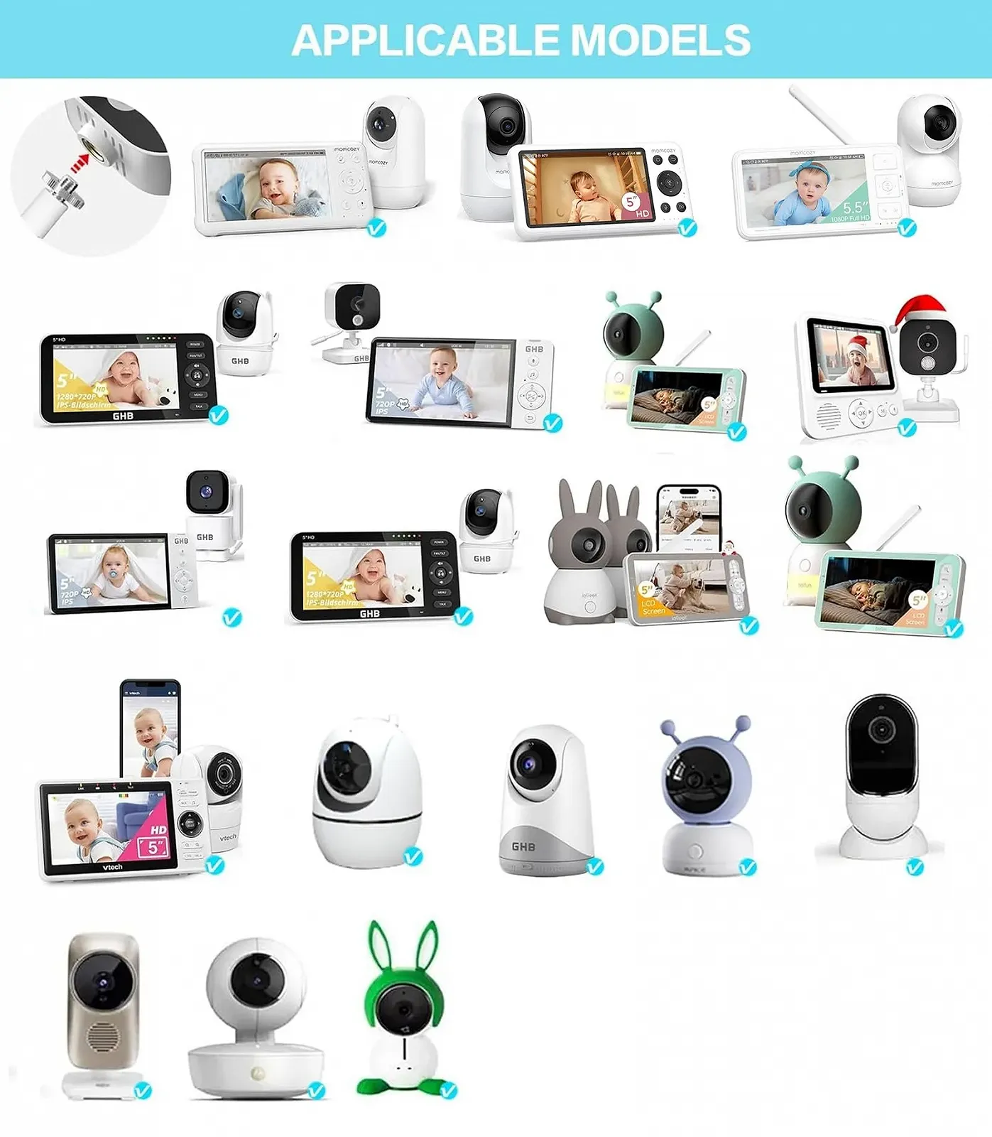 Тримач Momcozy / ieGeek / Boifun Universal 1/4 Standard Thread, фото №3