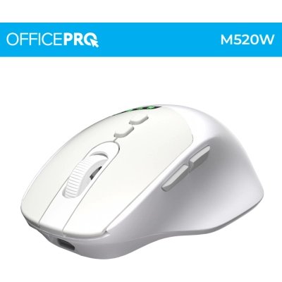Мышка OfficePro M520W Wireless/Bluetooth White (M520W), фото №4