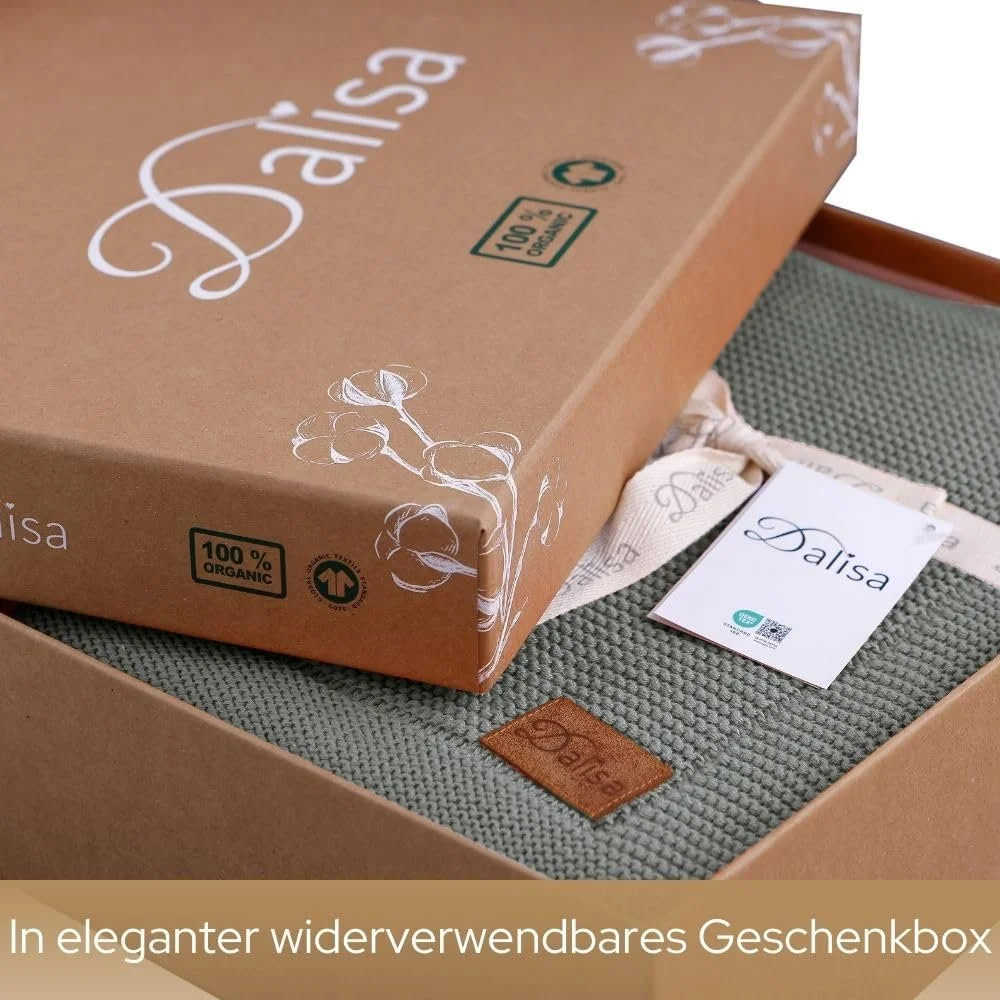 Покривало Dalisa Бавовна органічна 100% Зелений 150 x 200 см, фото №6 Покривало Dalisa Бавовна органічна 100% Зелений 150 x 200 см, фото №6