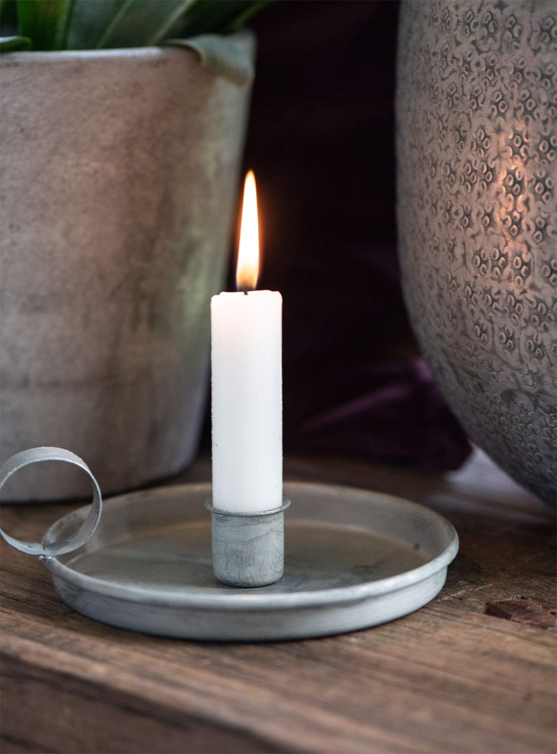 Подсвечник LS-LebenStil Metal Chandelier 13 см Ручка Подсвечник Подсвечник Серый, фото №4