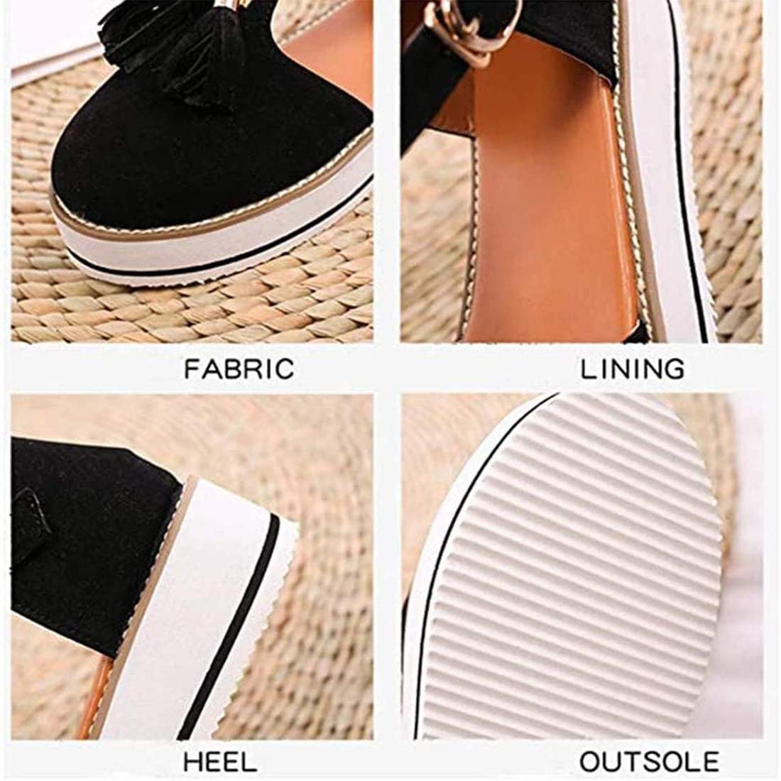 Женские летние сандалии с кожаными кисточками, закрытый носок, пряжка., фото №7