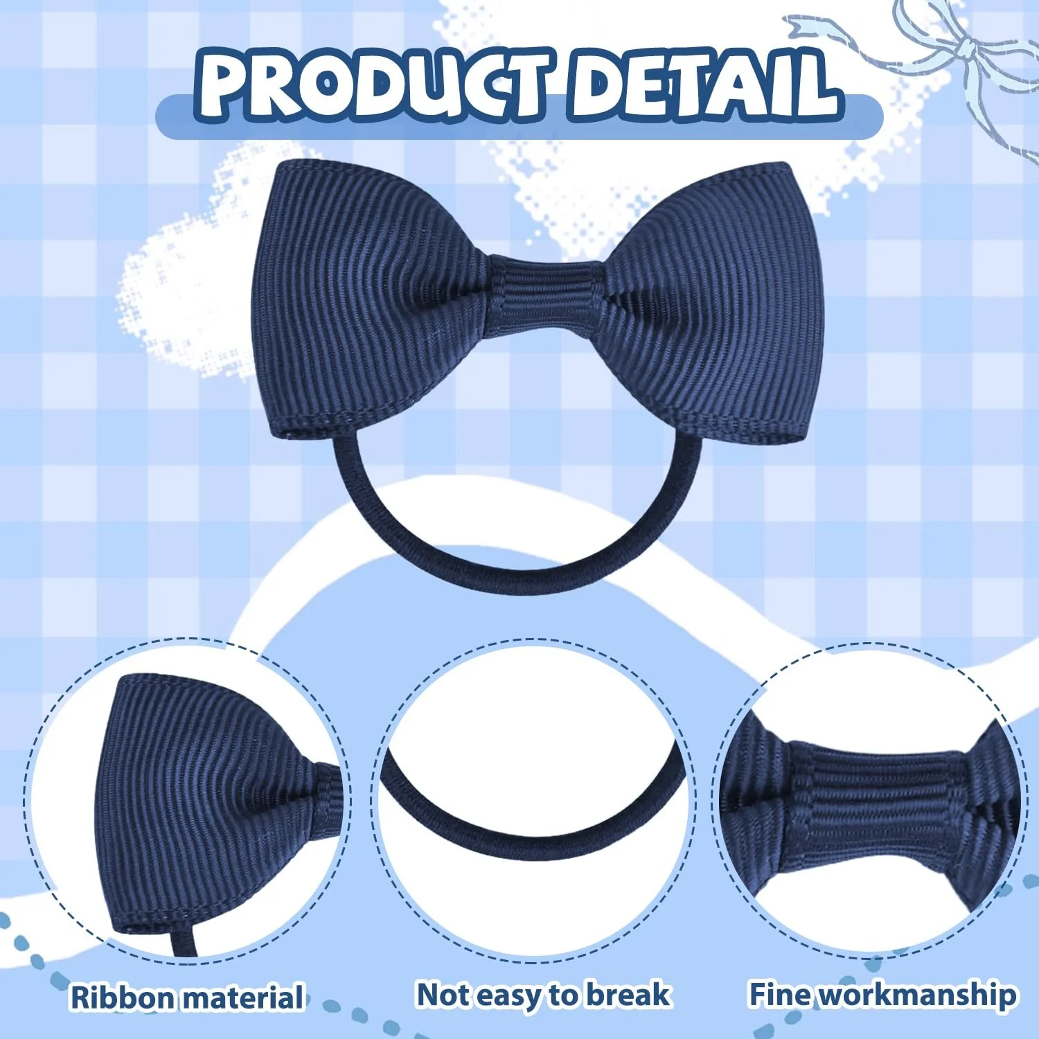 Набір гумок для волосся Дитячі з бантиками, фото №3