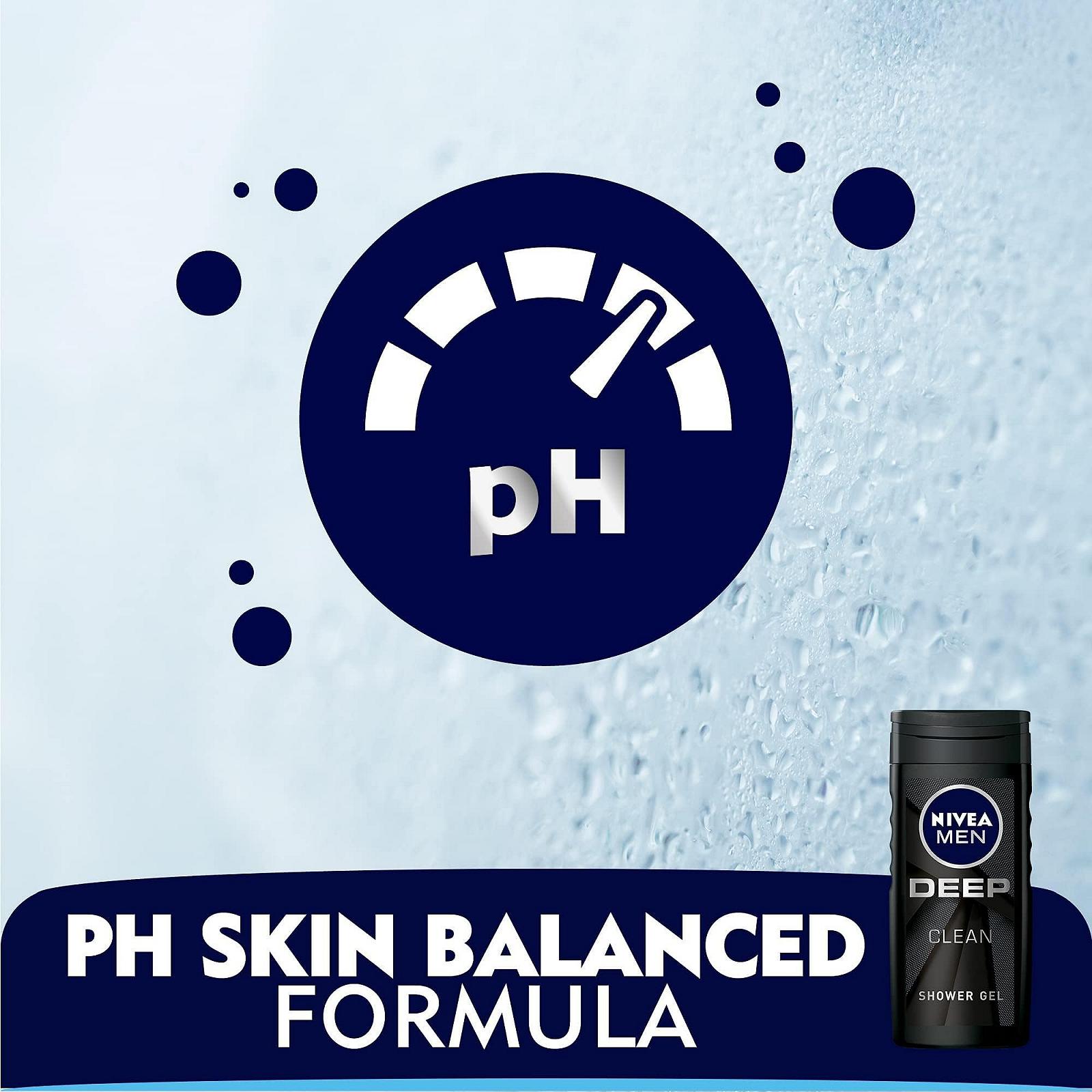 Гель для душу NIVEA Men Deep Clean з активованим вугіллям, 250 мл, фото №5