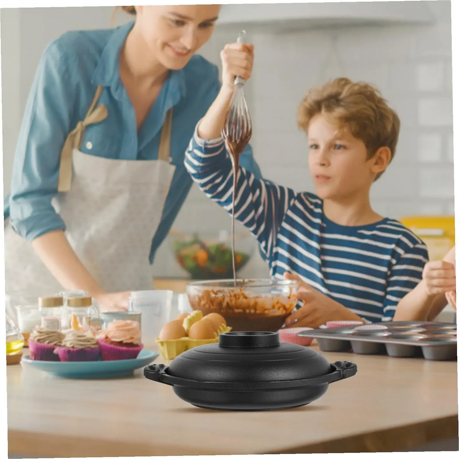 Кастрюля керамическая антипригарная термостойкая, фото №4