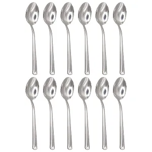 Ложка чайная Argon Tableware Tondo Нержавеющая сталь 14 см Серебристый, набор 12 штук - Фото 1