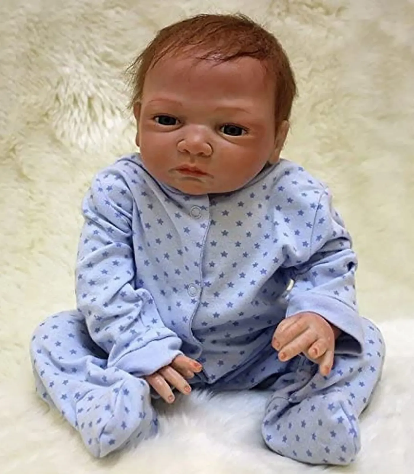 Кукла ZIYIUI Reborn Realistic Boy 20 дюймов 50 см Мягкий силиконовый винил Полное тело Реалистичный, фото №5