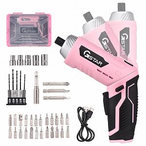 Електрична викрутка Kavolet 41pcs 3Nm 3.6V з LED підсвіткою, набір з обертальною ручкою, зарядний кабель Type C, сумка для перенесення - Фото 1