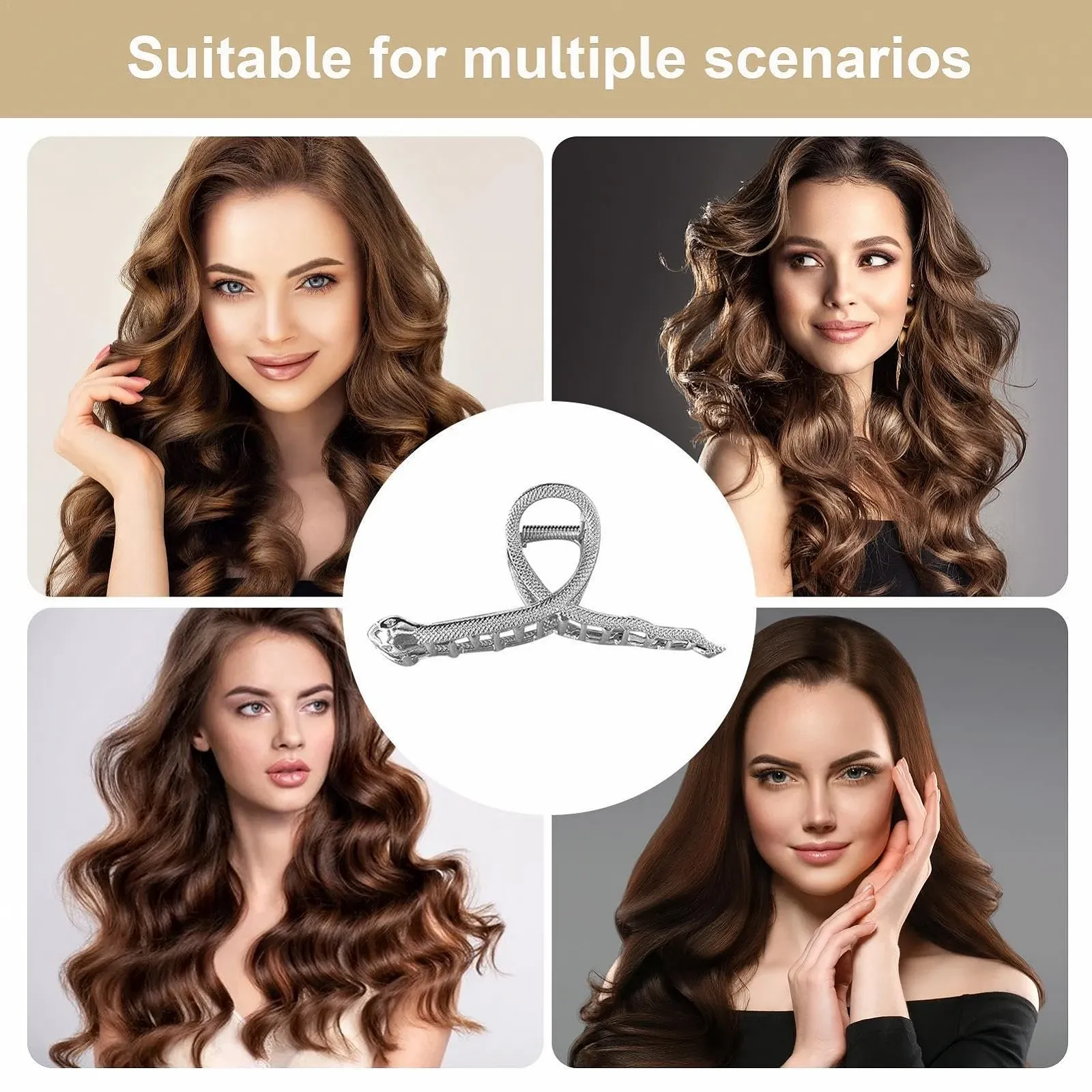 Заколки для волос в виде животных, Заколка для волос в виде змеи, Заколка для волос из сплава, Модная заколка, Забавная заколка для волос, Аксессуары для укладки волос для женщин и девочек, фото №4