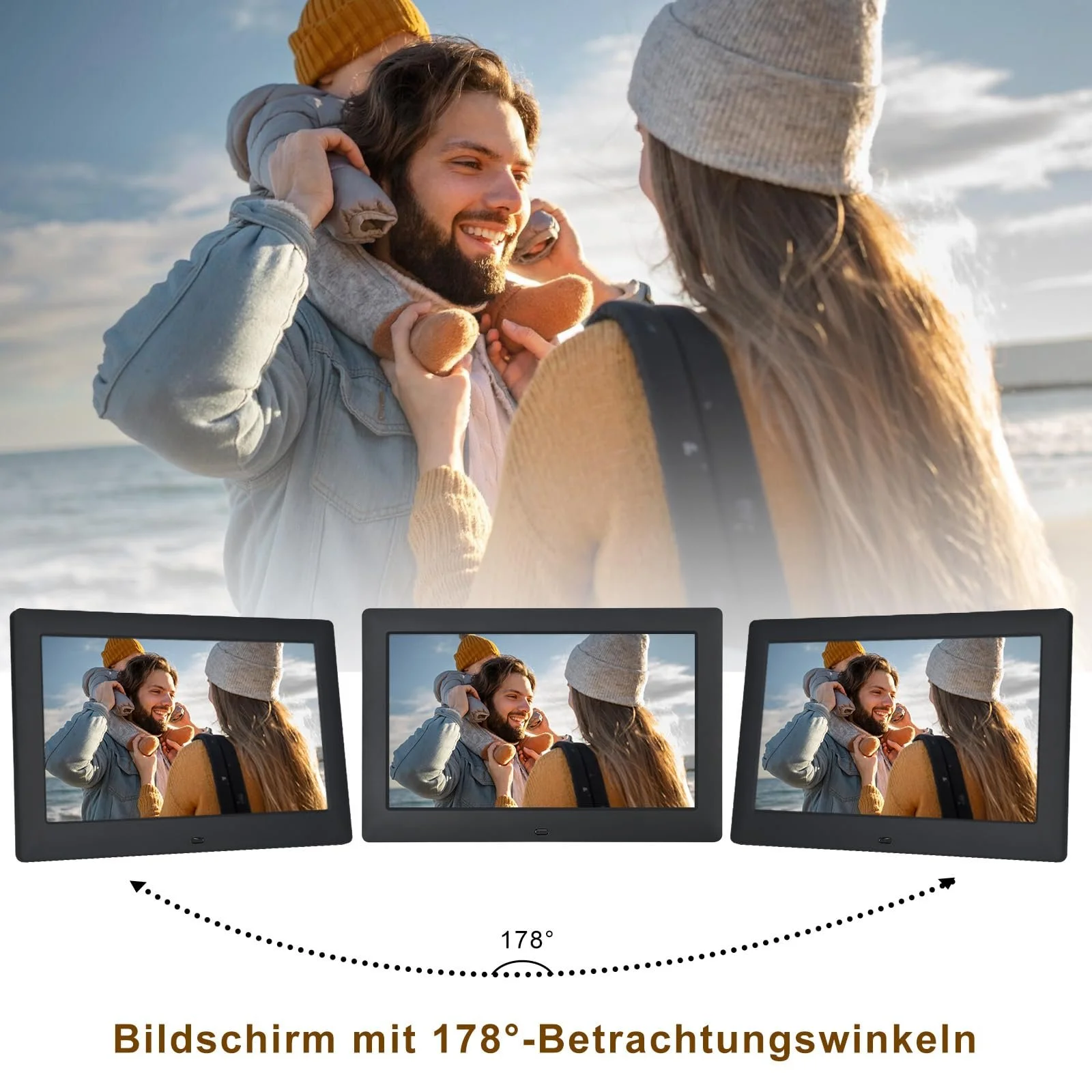 Цифровая фоторамка TSITSC 10.5 дюйма 1280 x 720 IPS Календарь Часы Музыка Черная, фото №7 Цифровая фоторамка TSITSC 10.5 дюйма 1280 x 720 IPS Календарь Часы Музыка Черная, фото №7