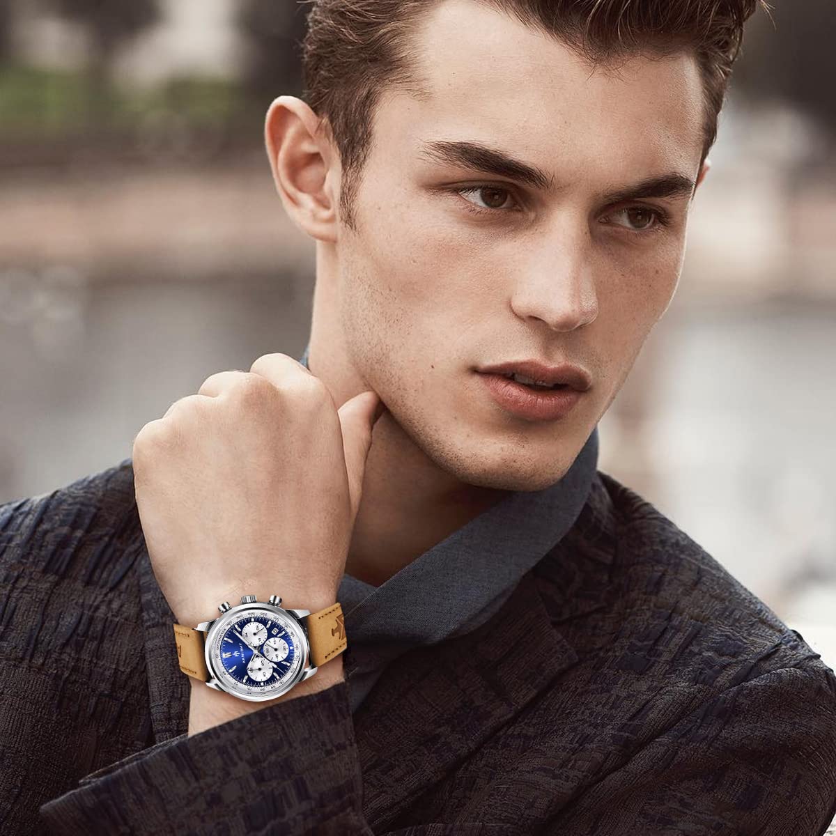 Годинник AKNIGHT Chronograph Нержавіюча Сталь Водонепроникний Аналоговий Кварцовий Чоловічий, фото №6 Годинник AKNIGHT Chronograph Нержавіюча Сталь Водонепроникний Аналоговий Кварцовий Чоловічий, фото №6