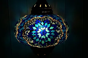 Настільна лампа XL Мозаїчна Східна Синя synthetic.ua - Фото 1