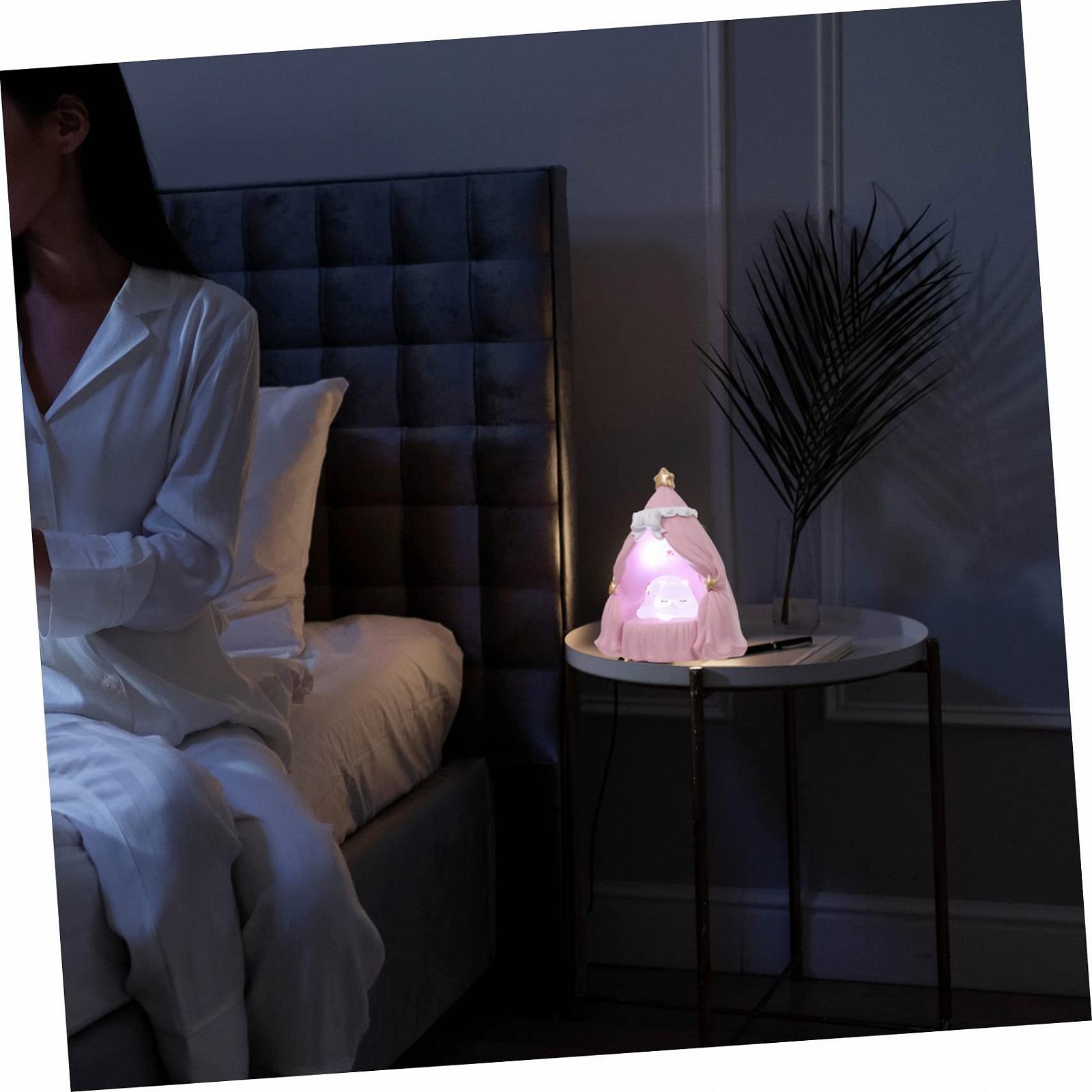 Ночник Garneck Кот Подарочный Декор для стола Набор из 3 штук Ночник для девочек Маленький CRI светильник с кристаллом Люминесцентный Детский Светильник для кота, фото №6