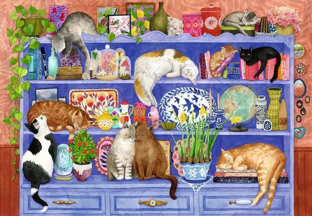 Пазл Ravensburger Feel Well & Puzzle Cats on the Shelf 12001367 200 деталей, фото №2