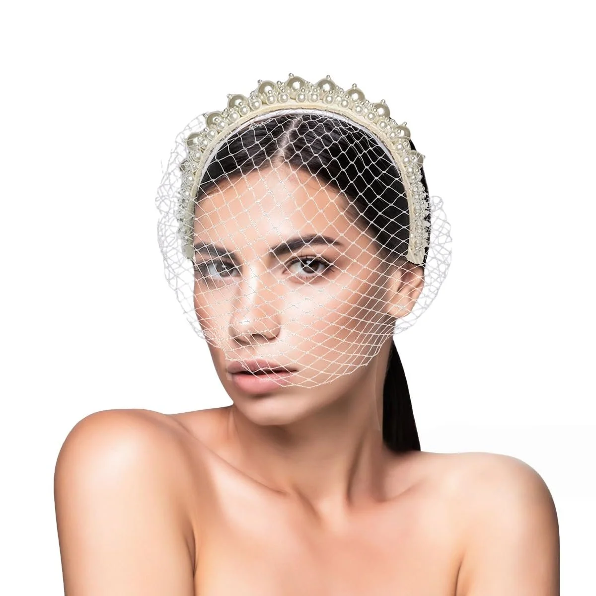 Обруч на голову в стилі 1920-х років з сіткою, фото №2 Обруч на голову в стилі 1920-х років з сіткою, фото №2