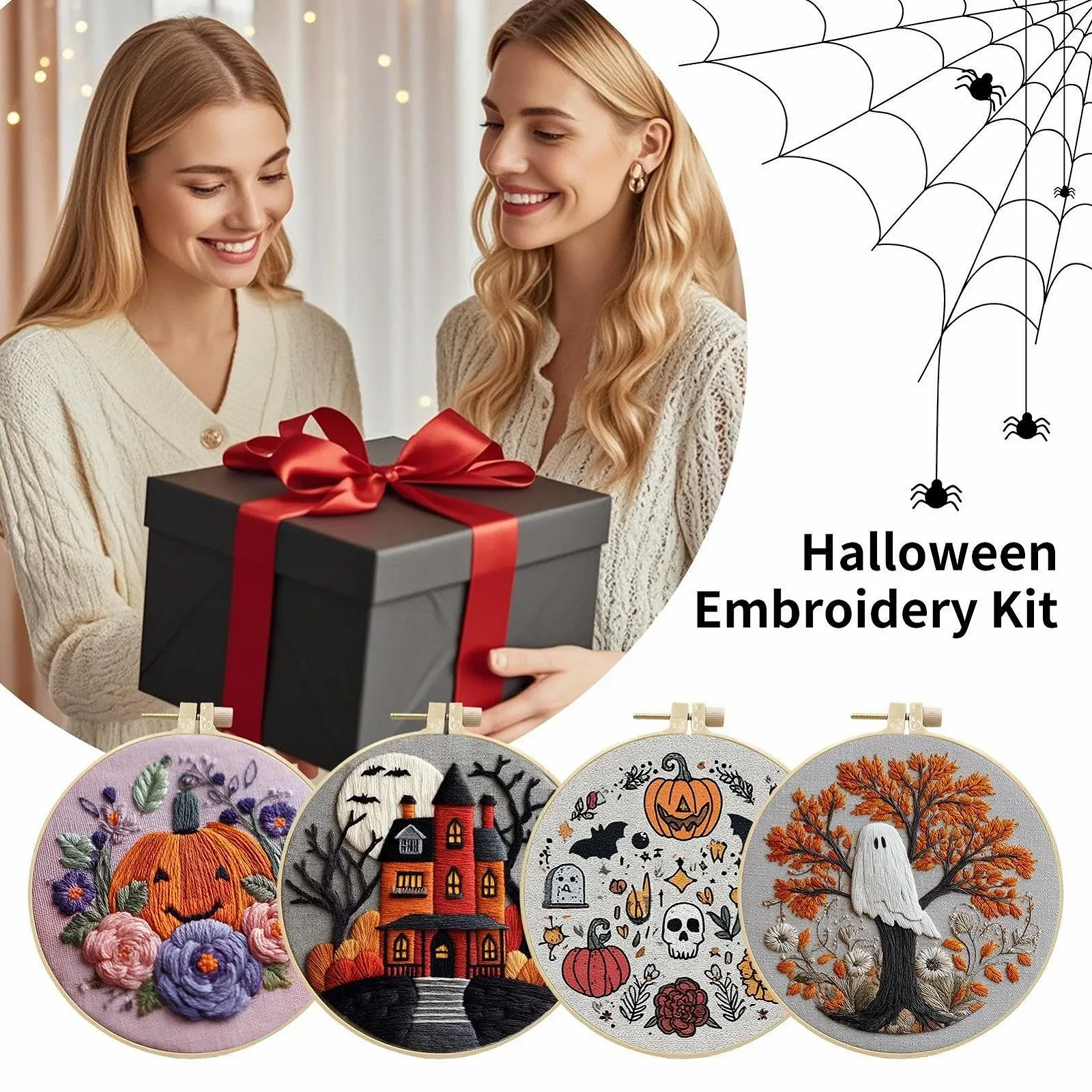 Набір для вишивання Xijobido Halloween Scary Pumpkin Motif з інструкцією, фото №2