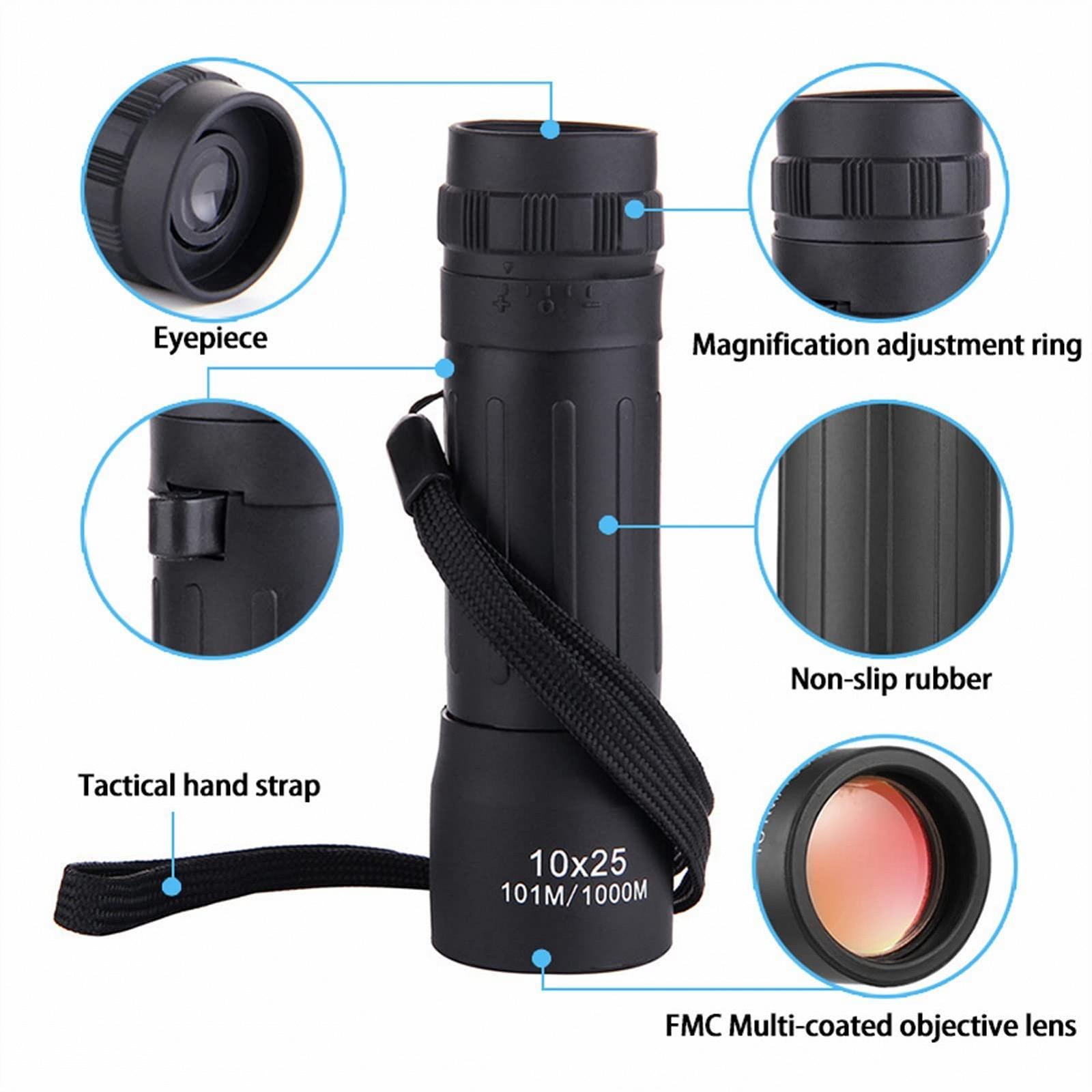 Бінокль CAZARU Ultra HD 10x25 Mini Pocket Monocular Telescope Компактний, фото №5
