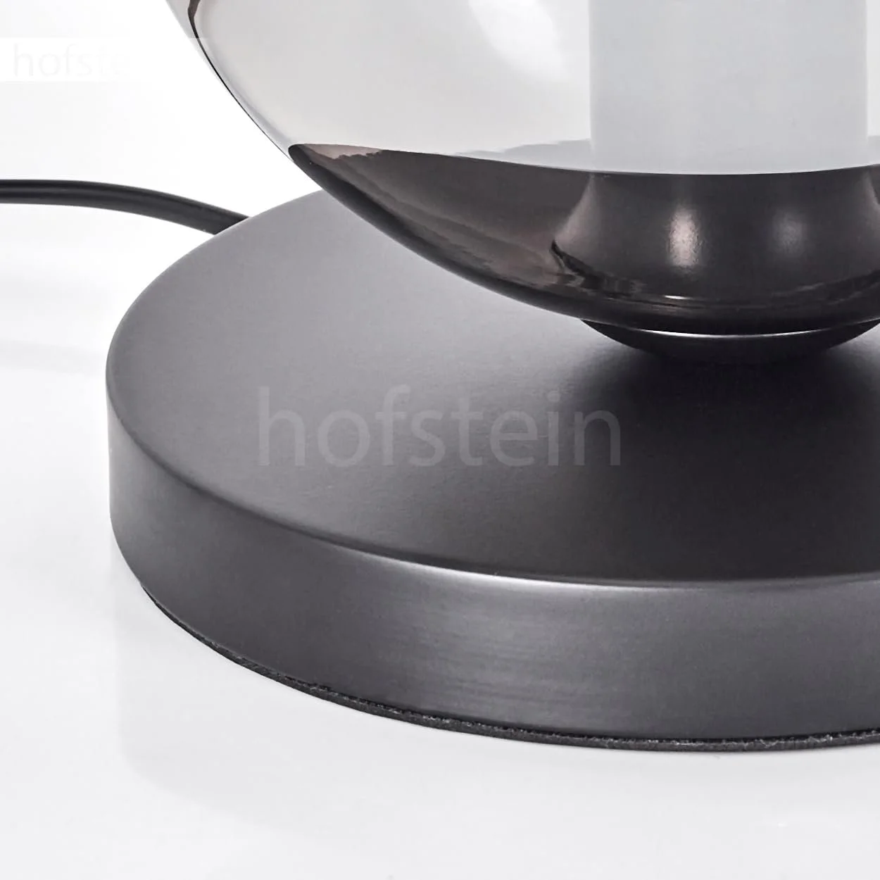 Настільна лампа Ripoll Метал/Скло Ретро/Вінтаж Ø 20 см Перемикач на кабелі 1 x E27 Без лампи Чорний/Димчастий, фото №7