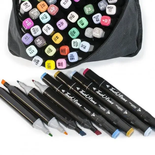 Набор маркеров для скетчинга 120 шт Touch Двухсторонние маркеры на спиртовой основе Скетч-маркеры, фото №2 Набор маркеров для скетчинга 120 шт Touch Двухсторонние маркеры на спиртовой основе Скетч-маркеры, фото №2