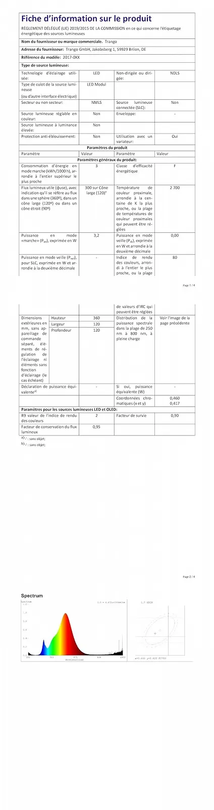 Настільна лампа Trango 2017-03C LED IP44 бездротова сенсорна димована 3 W 2700 K Бежева, фото №10